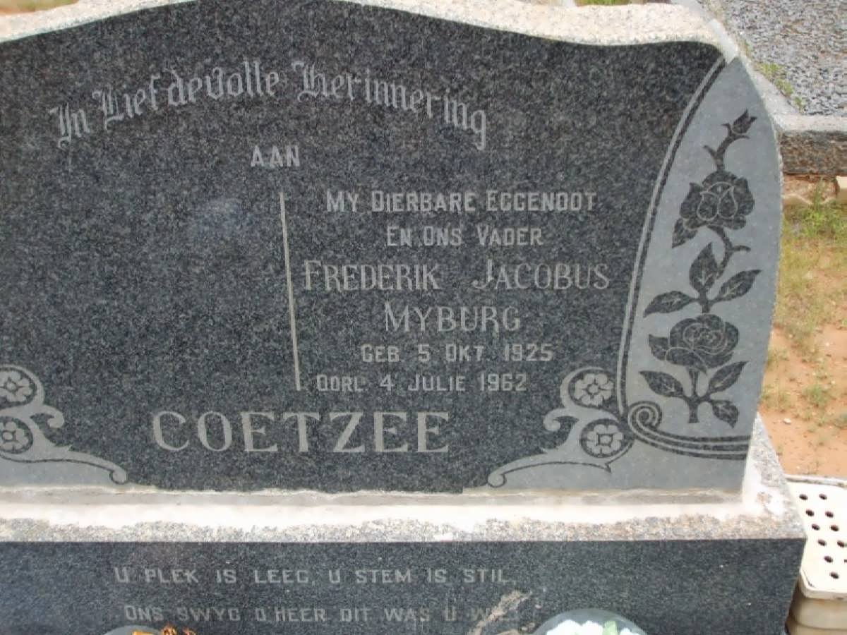COETZEE Frederik Jacobus Myburgh 1925-1962