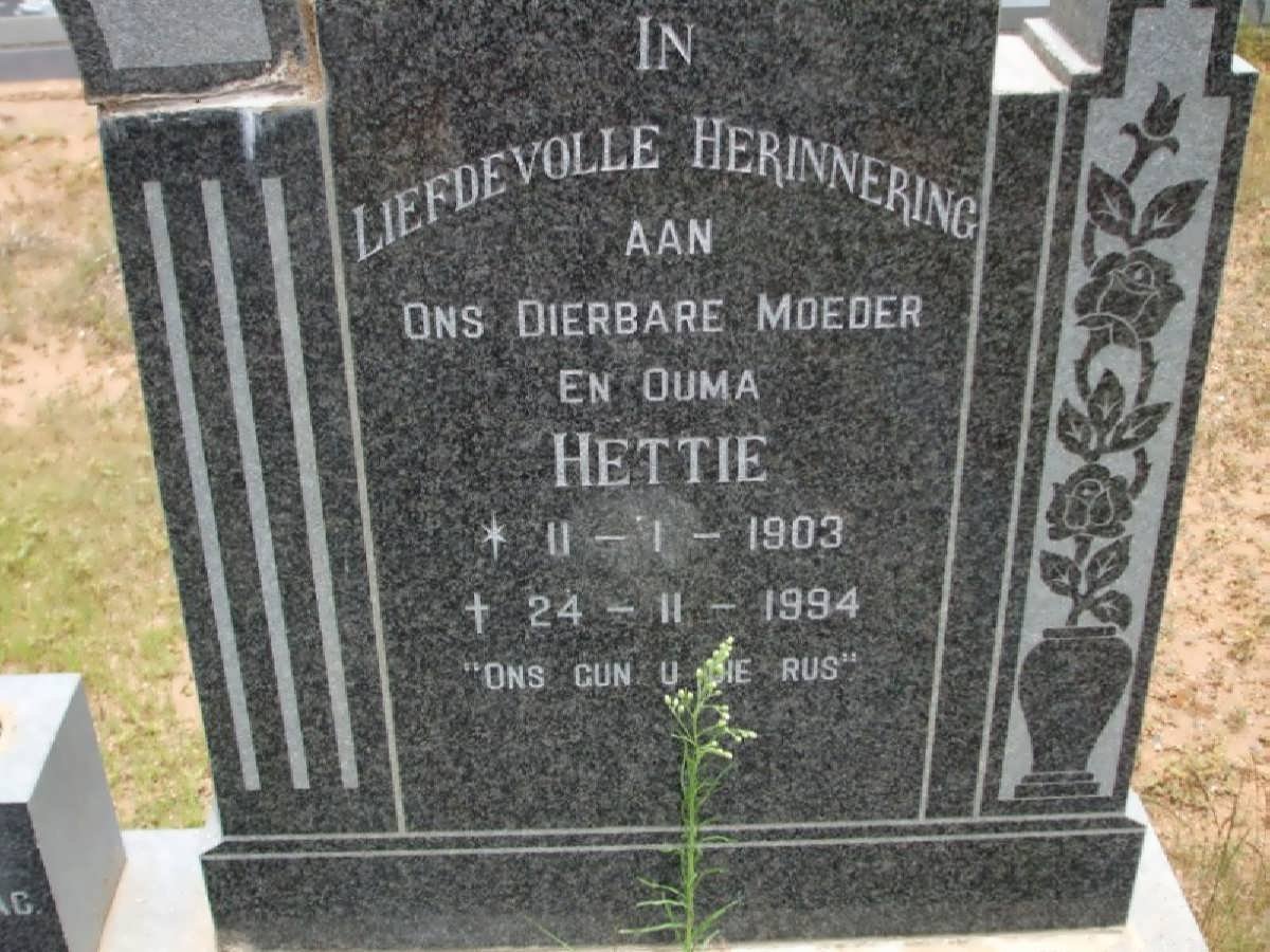 COETZEE Hettie 1903-1994
