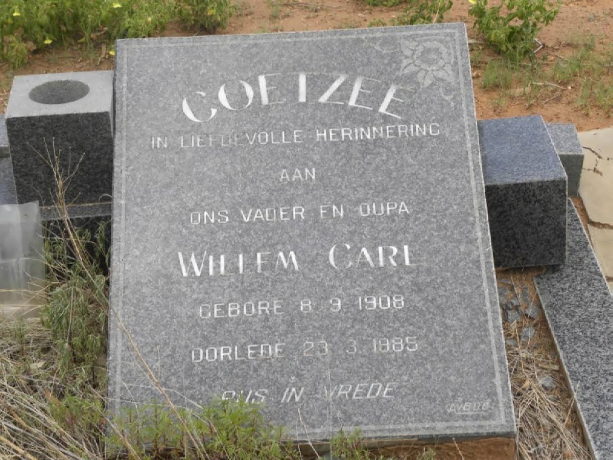 COETZEE Willem Carl 1908-1985