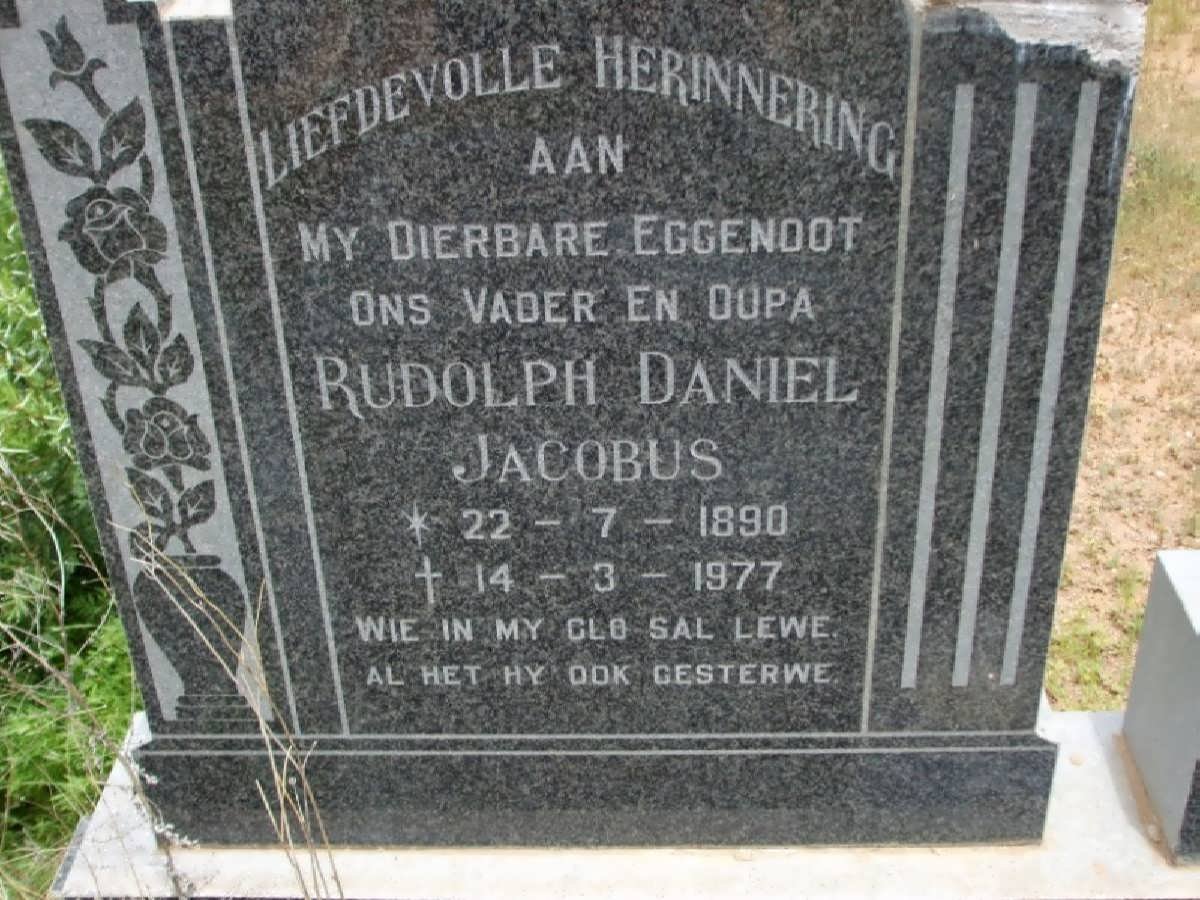 COETZEE Rudolph Daniel Jacobus 1890-1977