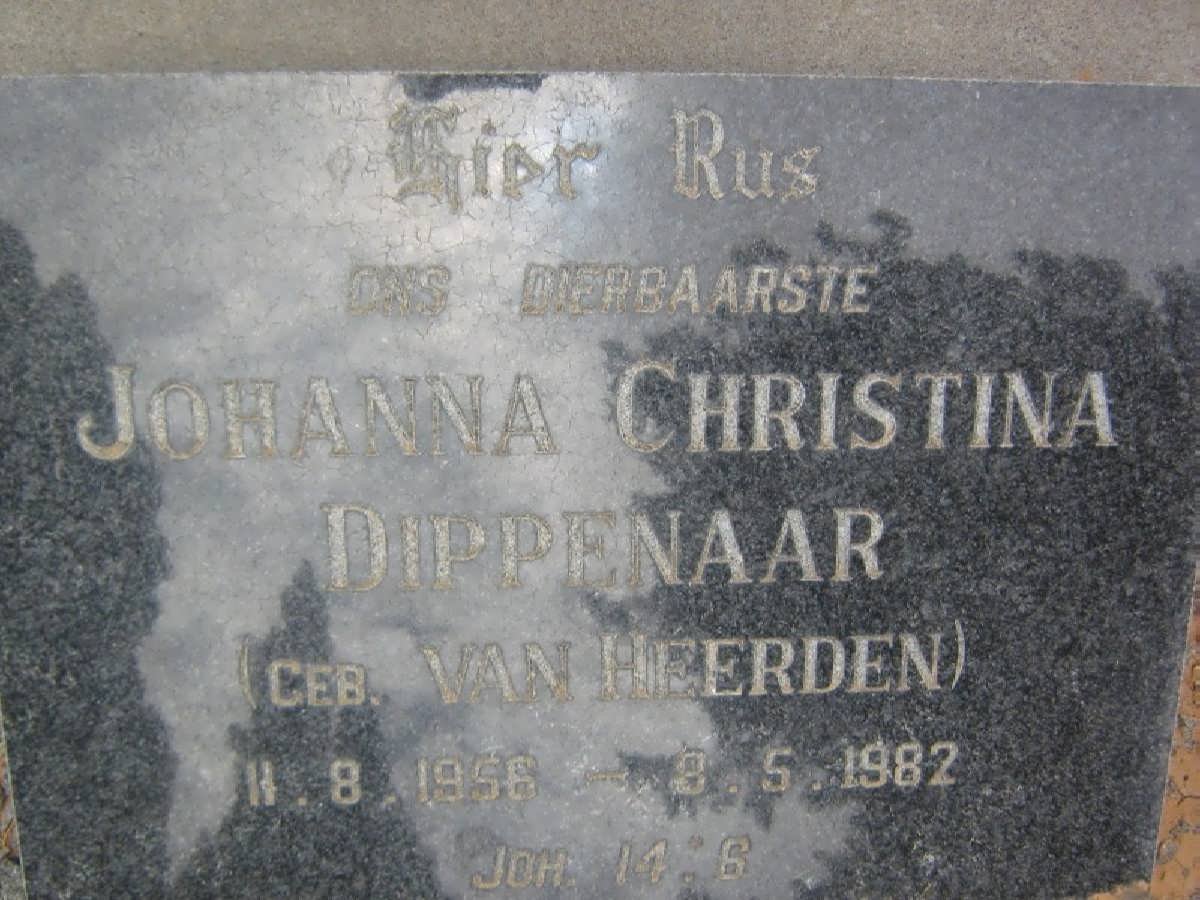DIPPENAAR Johanna Christina nee VAN HEERDEN 1956-1982