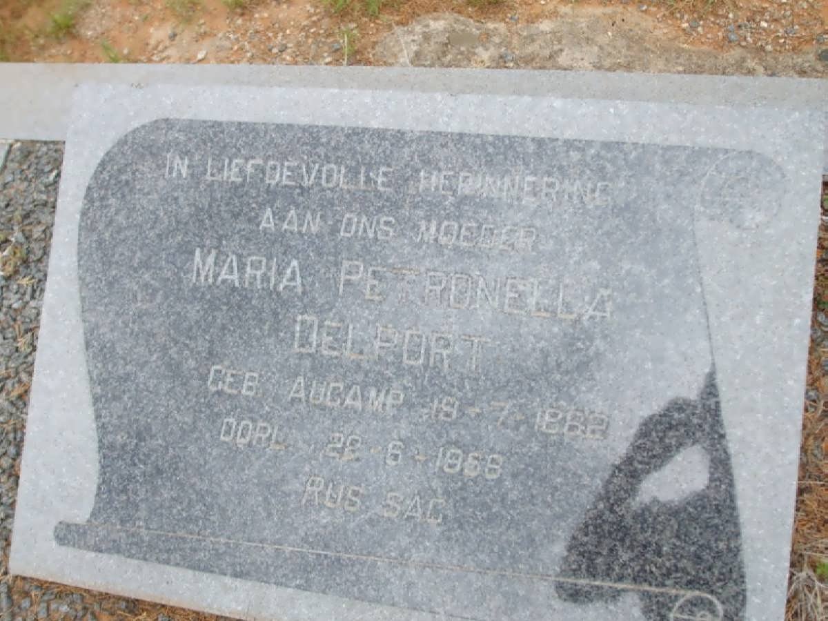 DELPORT Maria Petronella nee AUCAMP 1862-1958