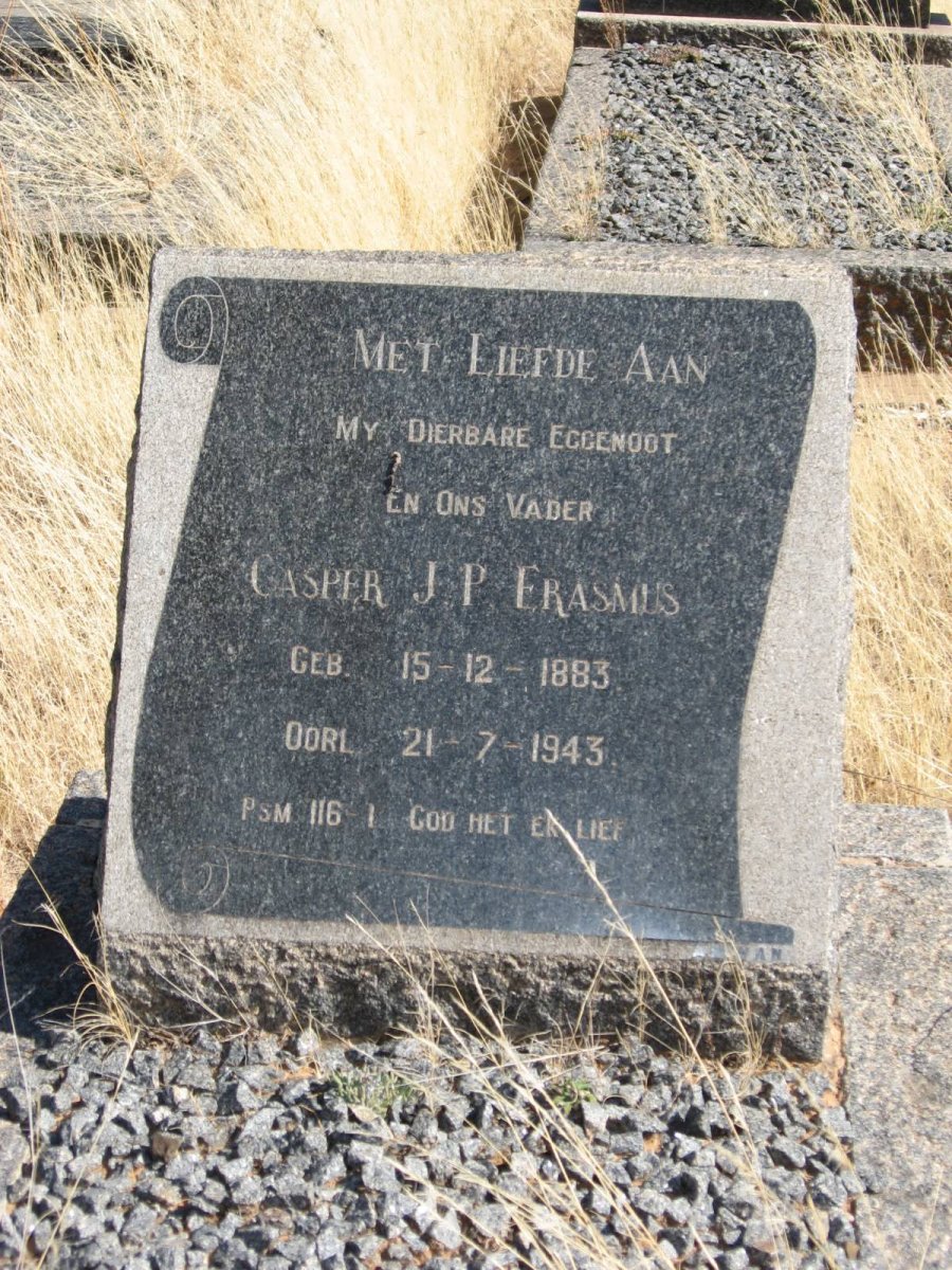 ERASMUS Casper J.P. 1883-1943
