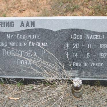 ERASMUS Dorothea P. nee NAGEL 1899-1978
