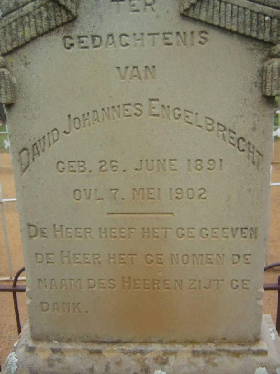 ENGELBRECHT David Johannes 1891-1902
