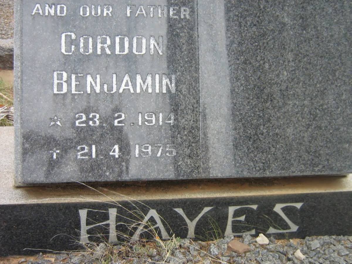 HAYES Gordon Benjamin 1914-1975
