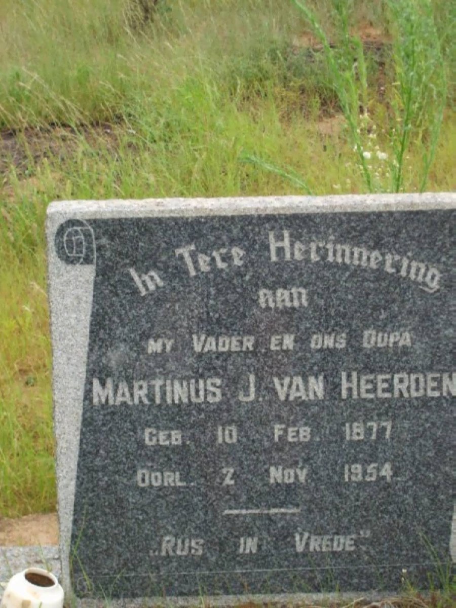 HEERDEN Martinus J., van 1877-1954