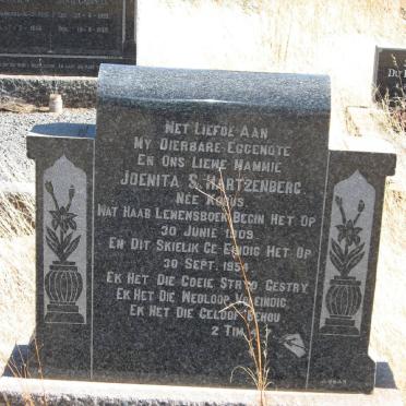 HARTZENBERG Joenita S. nee KOBUS 1909-1954
