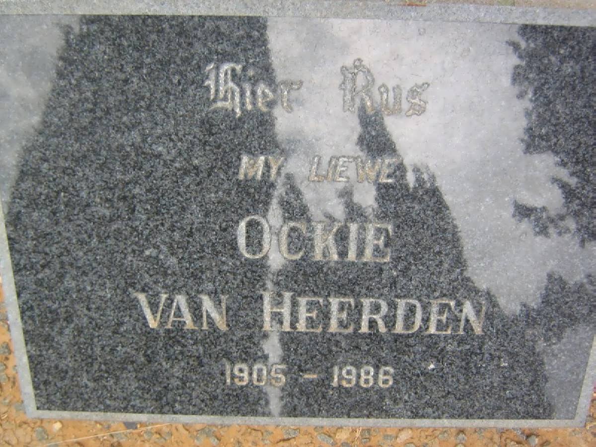 HEERDEN Ockie, van 1905-1986