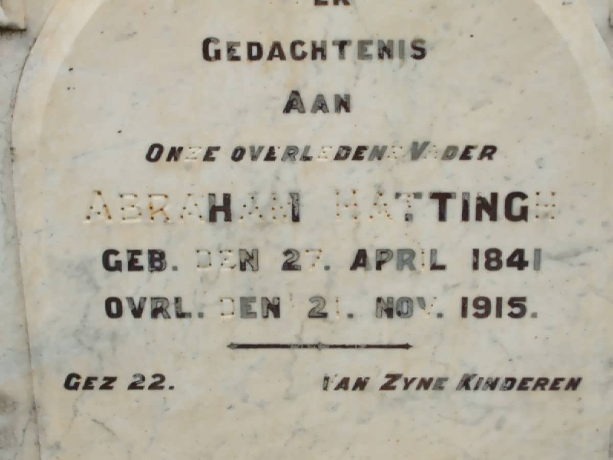HATTINGH Abraham 1841-1915