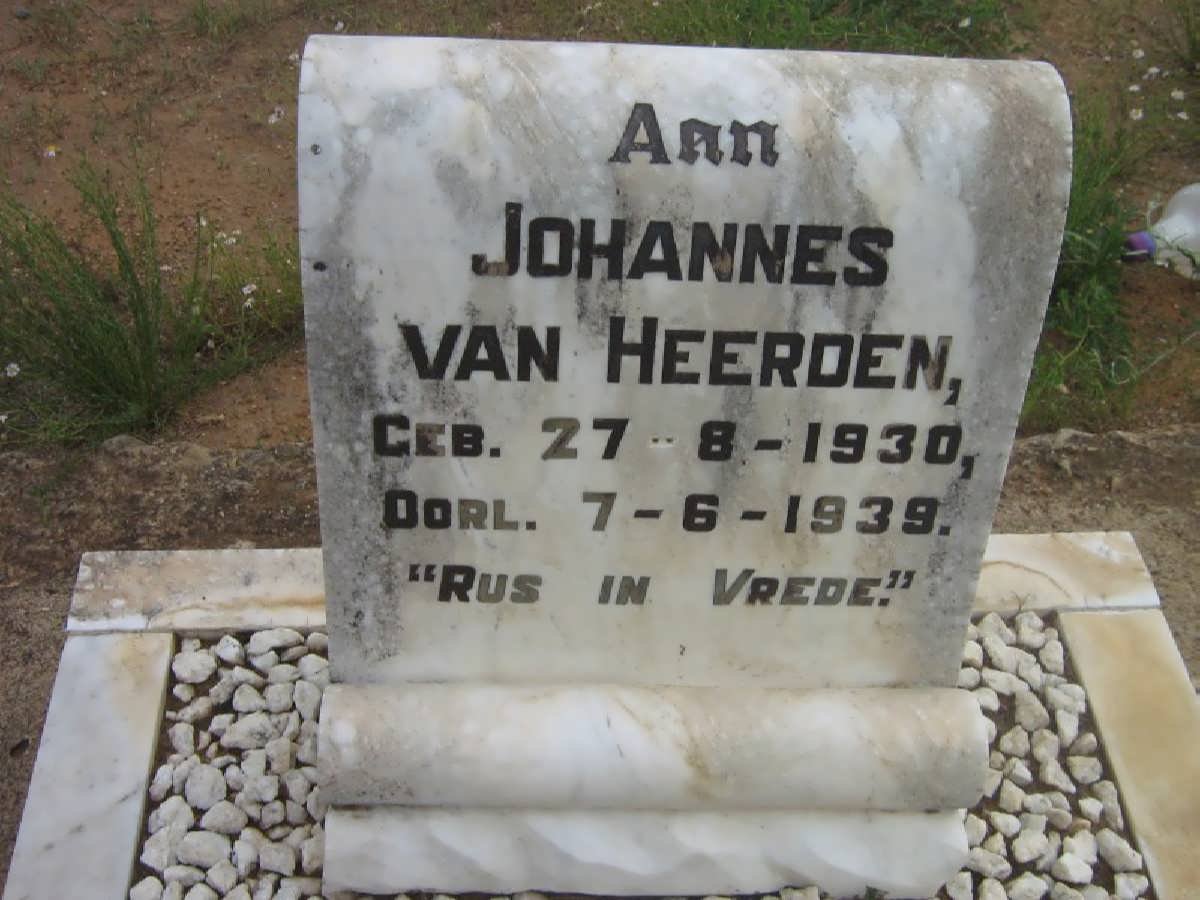 HEERDEN Johannes, van 1930-1939