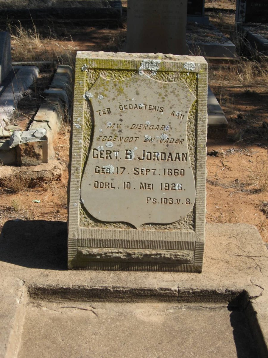 JORDAAN Gert B. 1860-1925