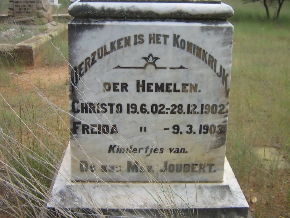 JOUBERT Christo 1902-1902 :: JOUBERT Freida 1902-1903