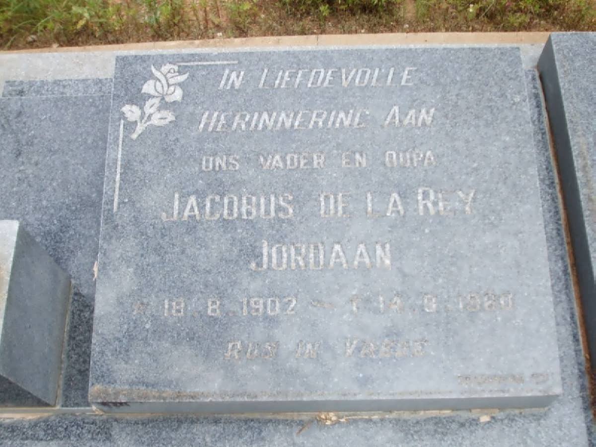 JORDAAN Jacobus de la Rey 1902-1960