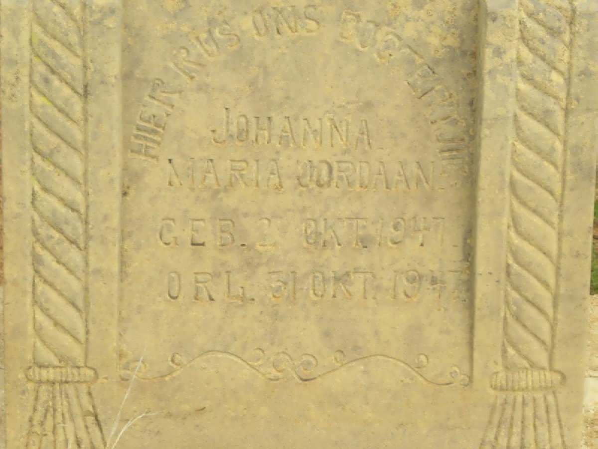 JORDAAN Johanna Maria 1947-1947