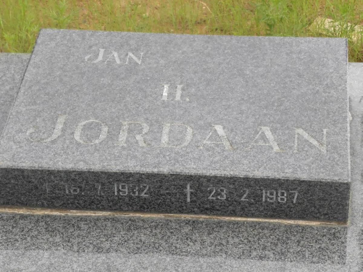 JORDAAN Jan H. 1932-1987