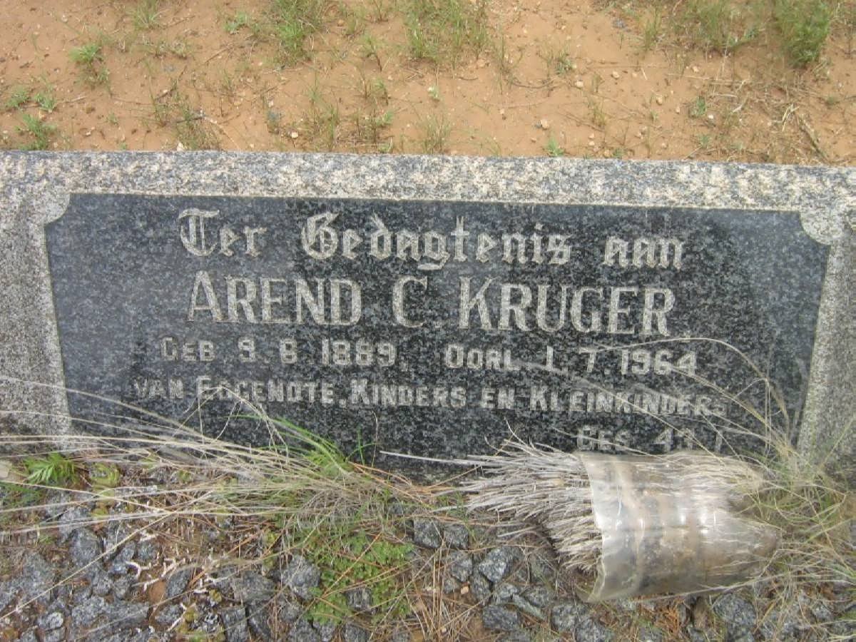 KRUGER Arend C. 1889-1964