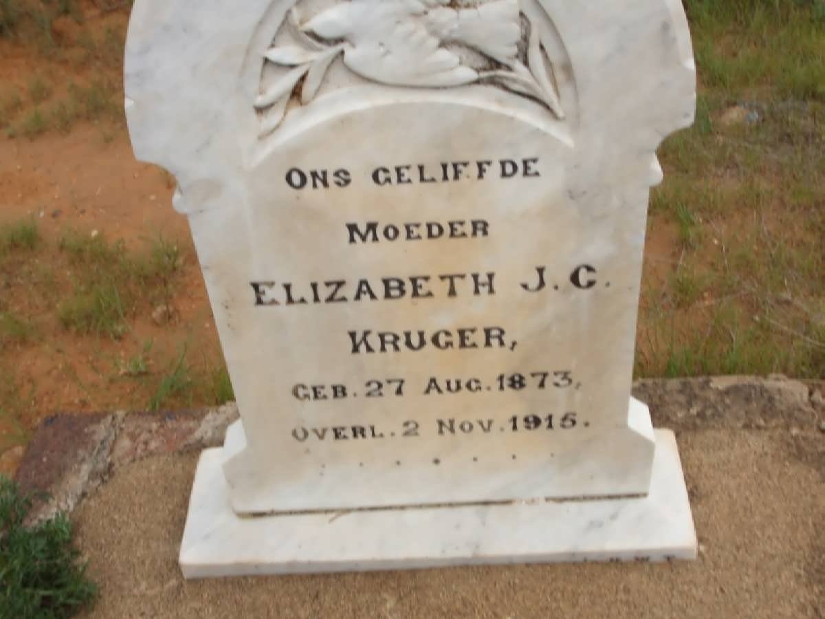 KRUGER Elizabeth J.C. 1873-1915