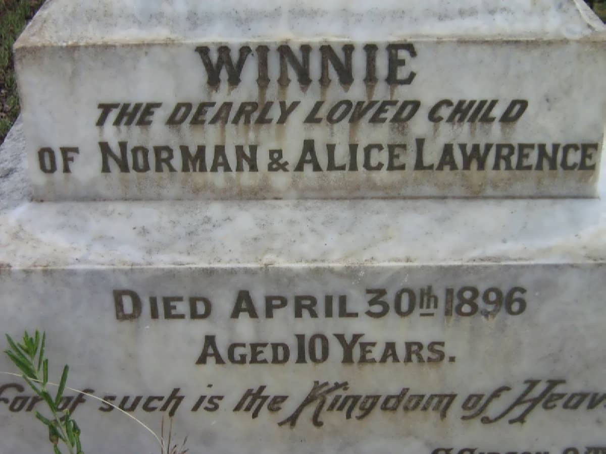 LAWRENCE Winnie -1896