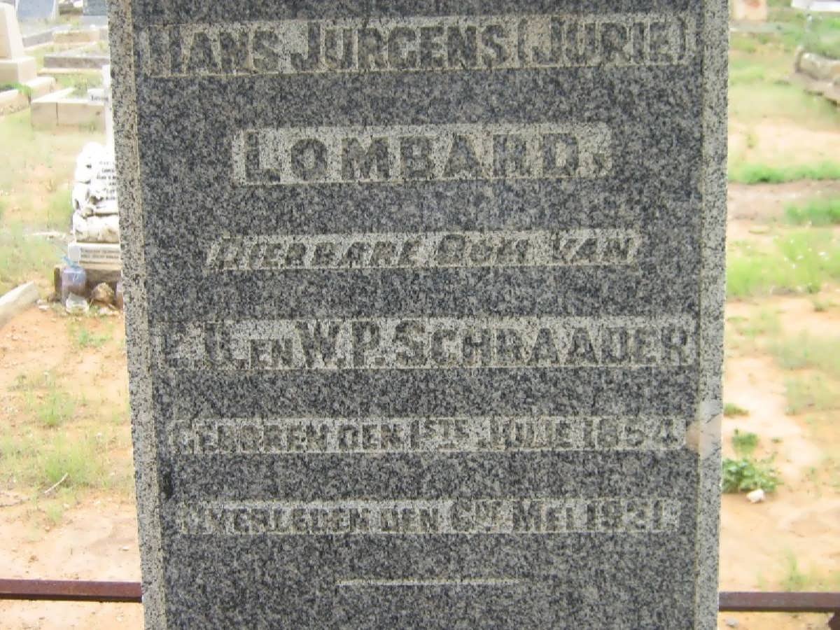 LOMBARD Hans Jurgens 1854-1931