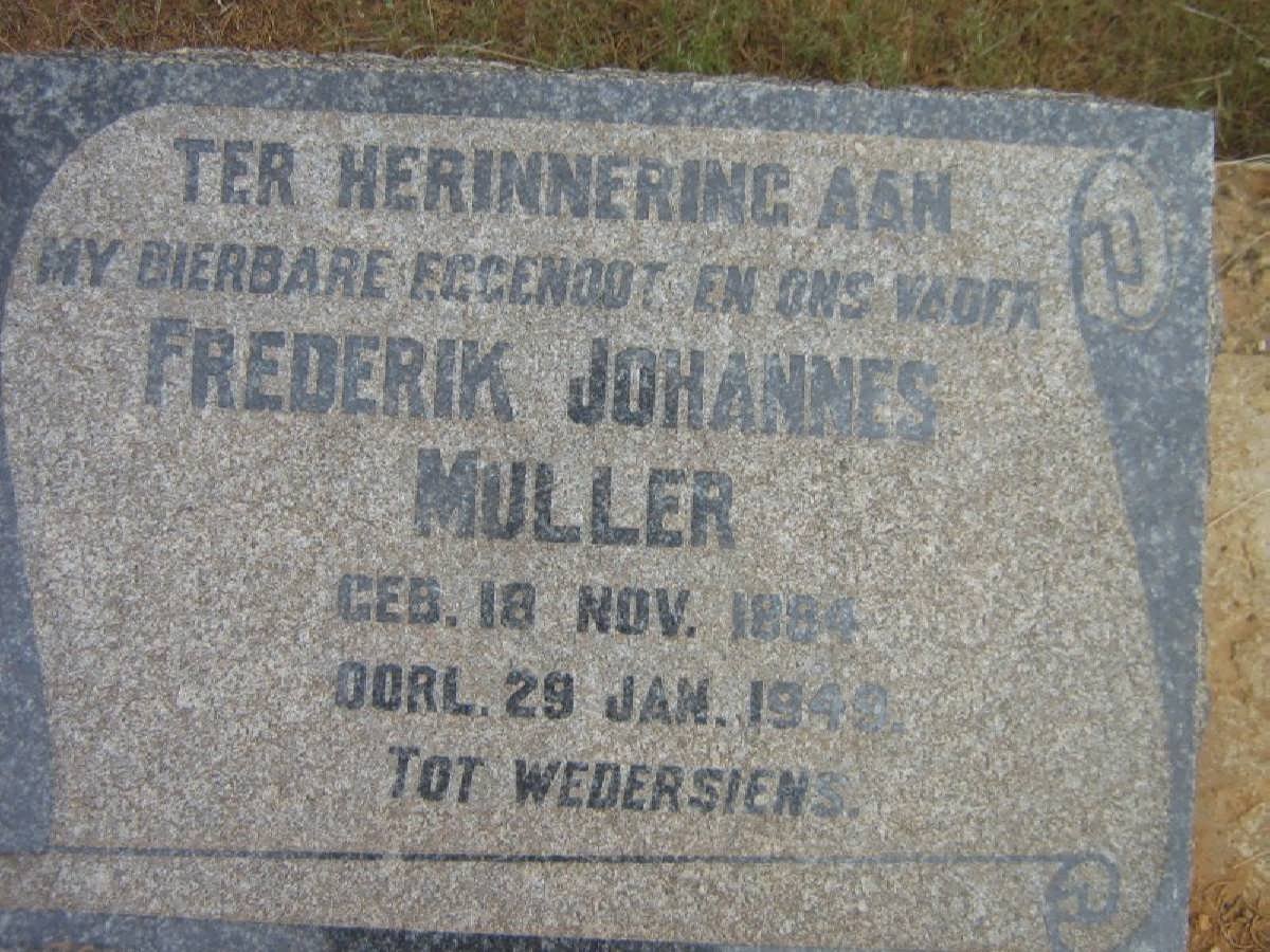 MULLER Frederik Johannes 1884-1949