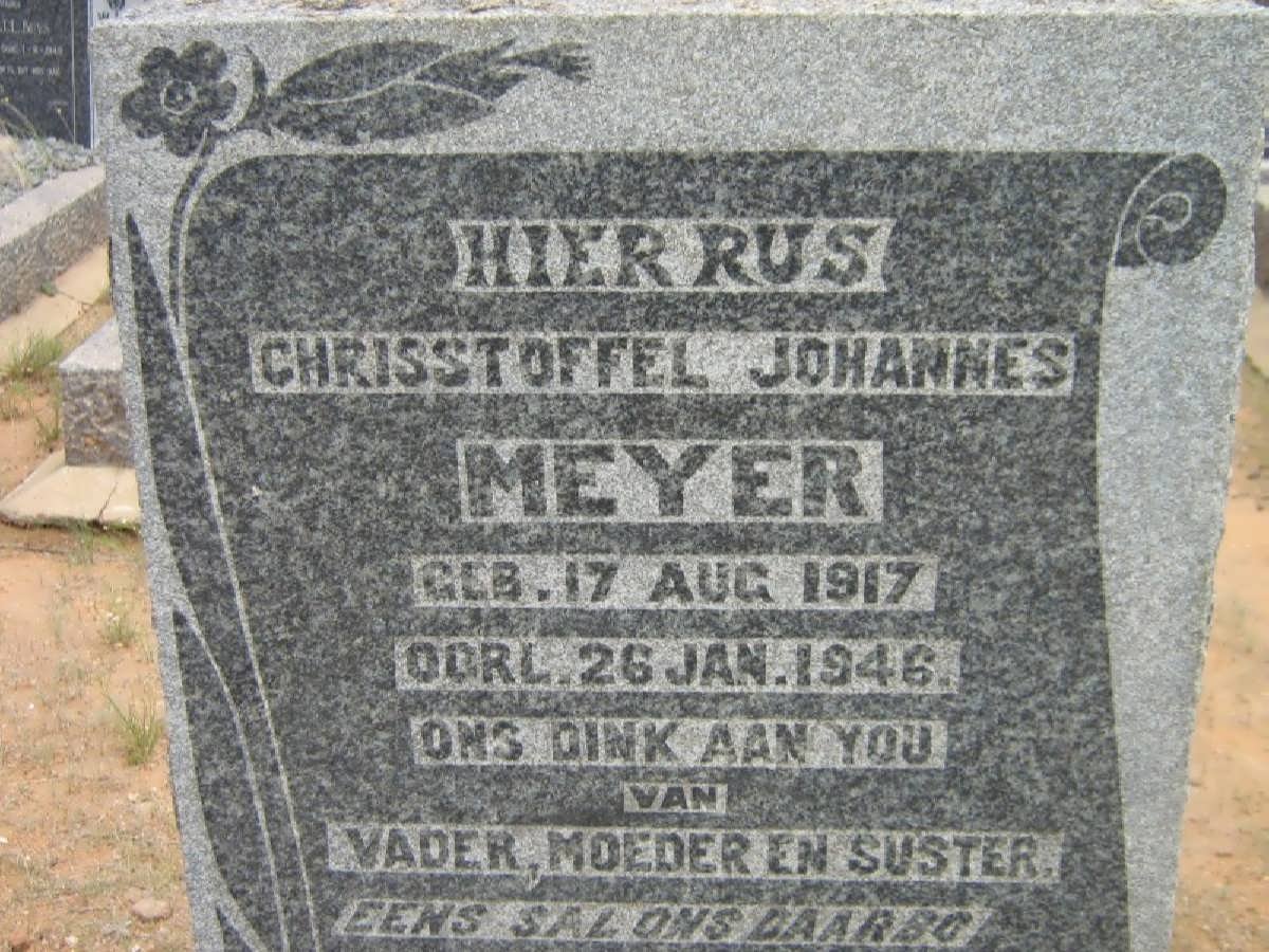 MEYER Chrisstoffel Johannes 1917-1946