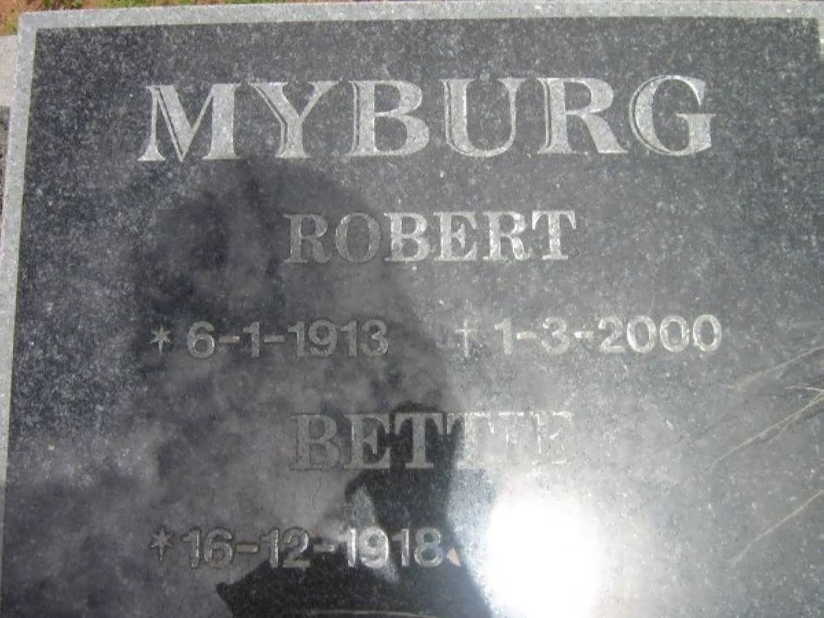 MYBURG Robert 1913-2000 &amp; Bettie 1918-