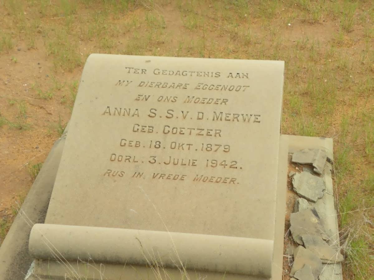MERWE Anna S.S., v.d. nee COETZER 1879-1942