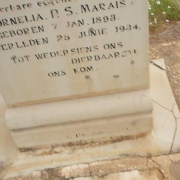 MARAIS Cornelia P.S. 1893-1934