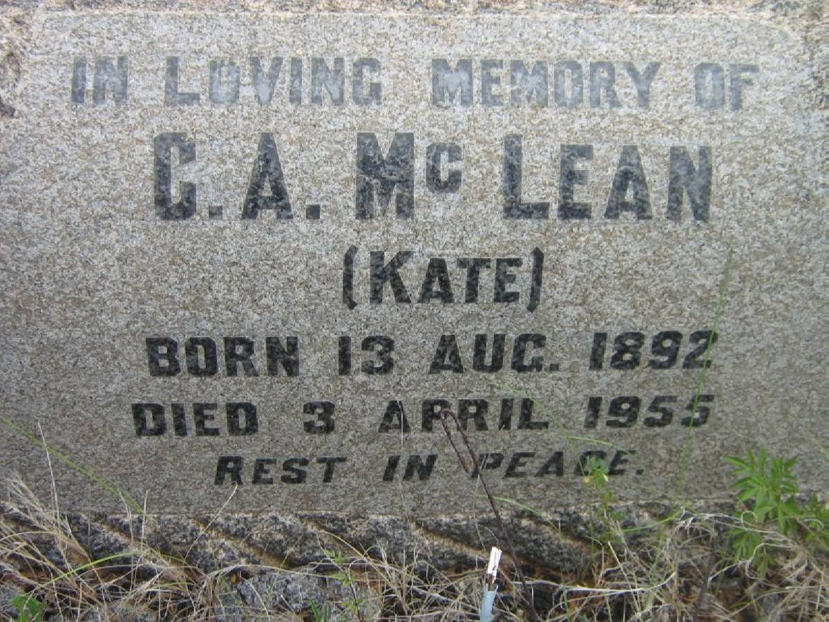 McLEAN C.A. 1892-1955