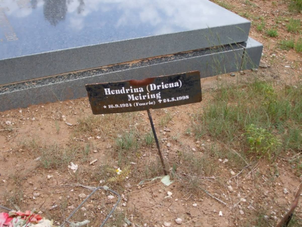 MEIRING Hendrina nee FOURIE 1924-1998
