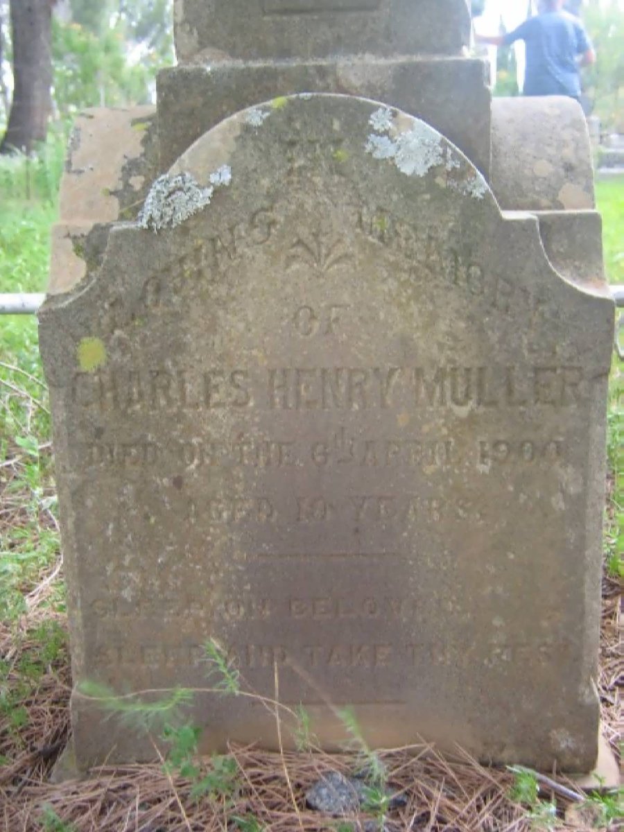 MULLER Charles Henry -1900
