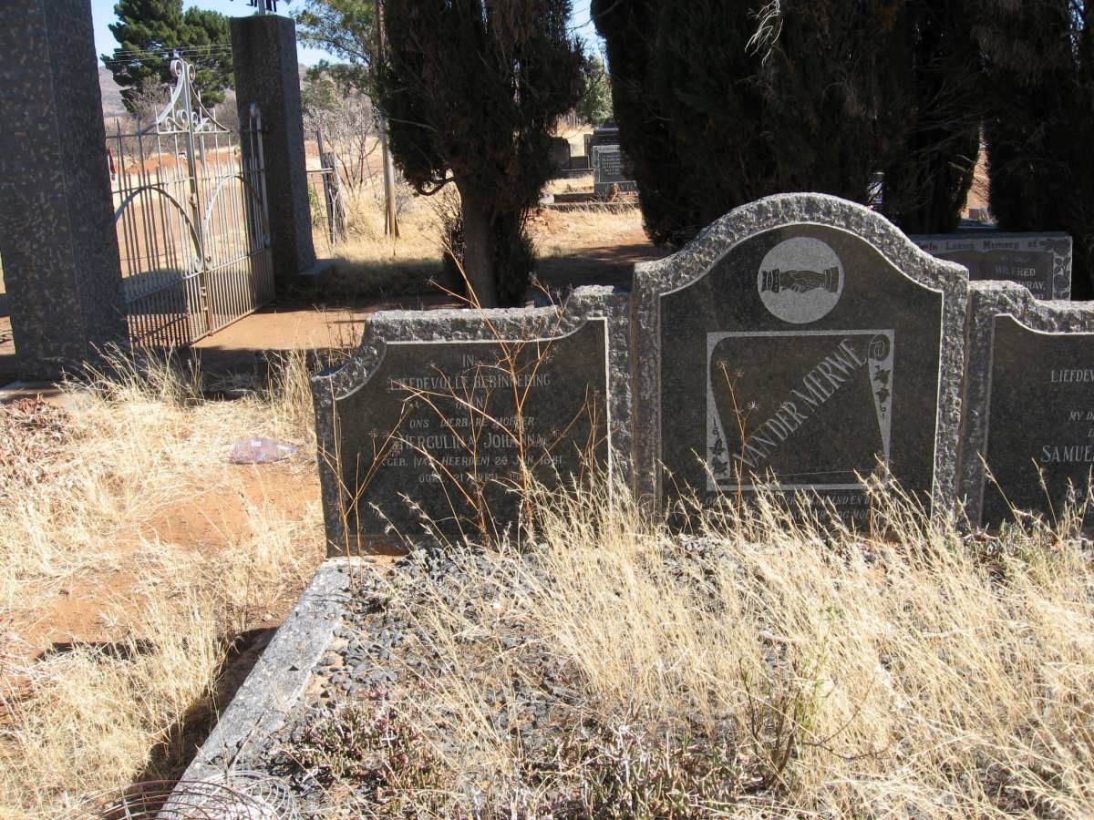 MERWE Herculina Johanna, van der nee VAN HEERDEN 1881-1961