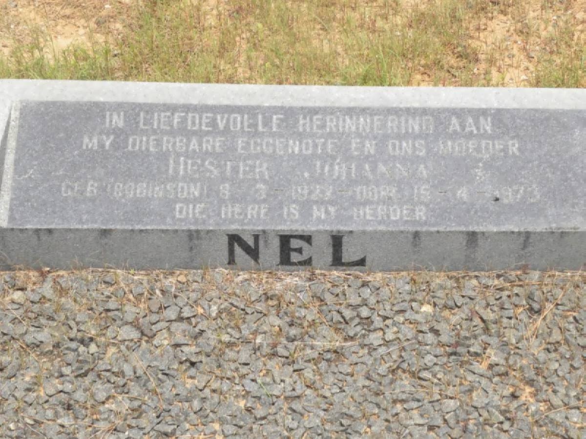 NEL Hester Johanna nee ROBINSON 1927-1973