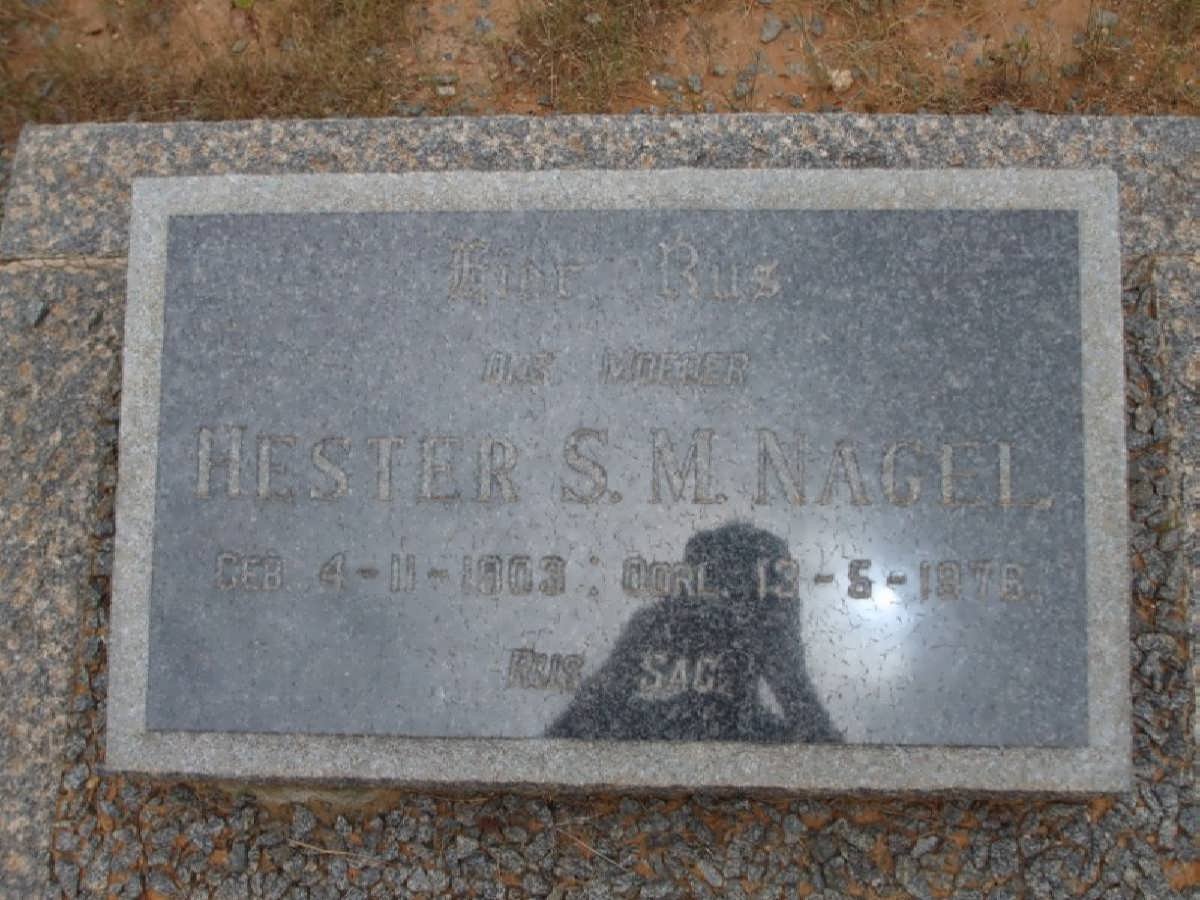NAGEL Hester S.M. 1903-1976
