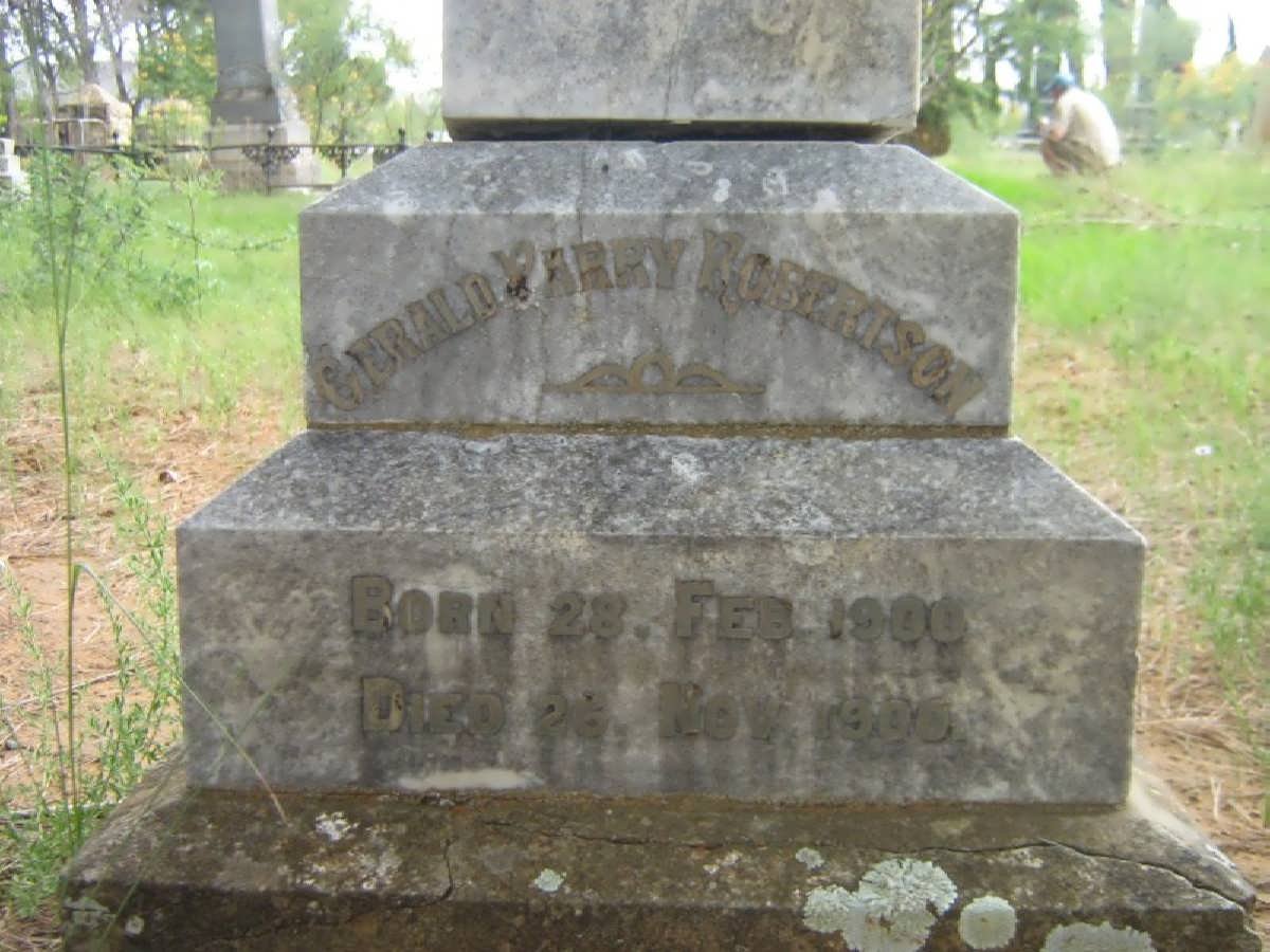 ROBERTSON Gerald Parry 1900-1900