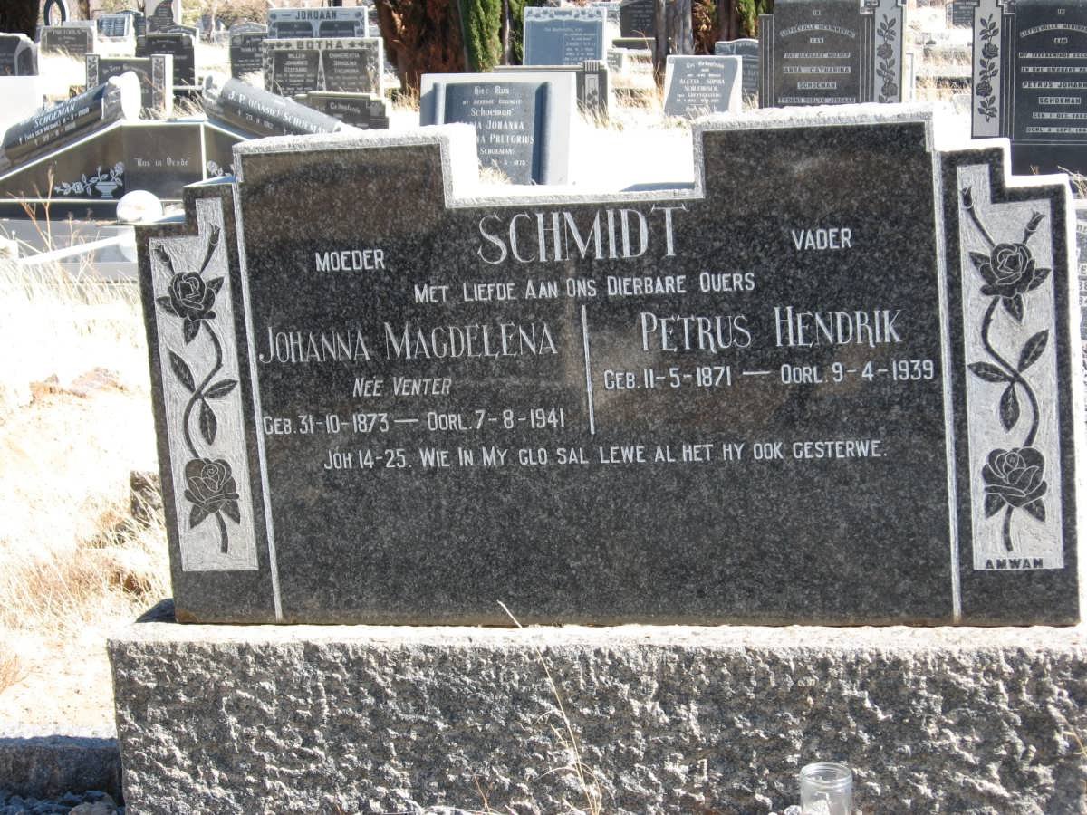 SCHMIDT Petrus Hendrik 1871-1939 &amp; Johanna Magdelena VENTER 1873-1941