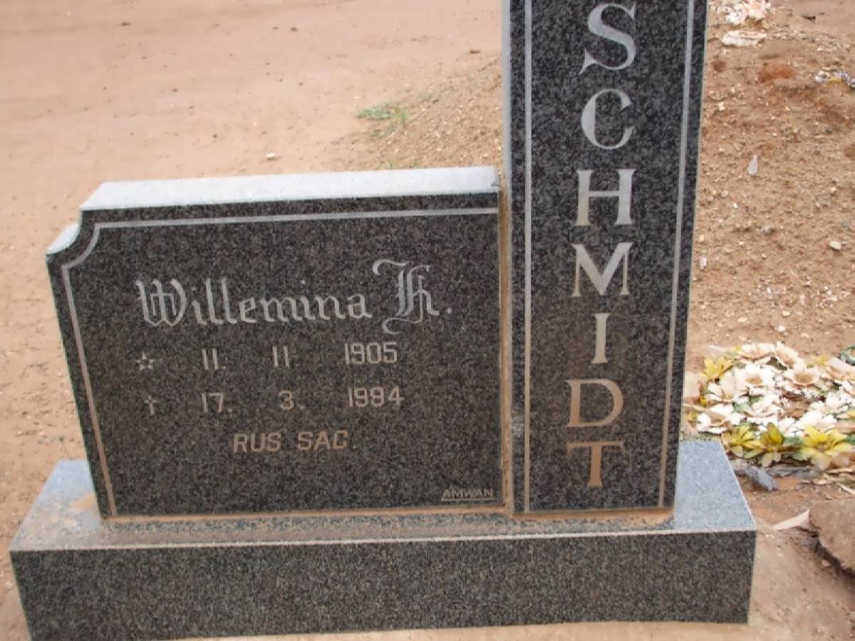 SCHMIDT Willemina K. 1905-1994