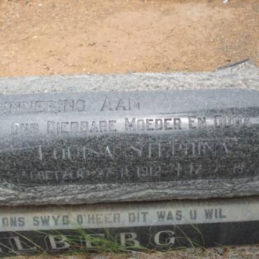 STAPELBERG Louisa Stephina nee COETZER 1912-19??