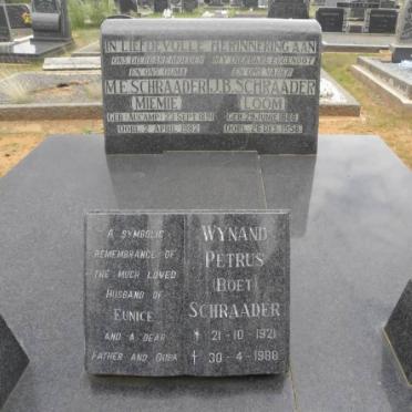 SCHRAADER J.B. 1886-1958 &amp; M.E. AUCAMP 1891-1982 :: SCHRAADER Wynand Petrus 1921-1988