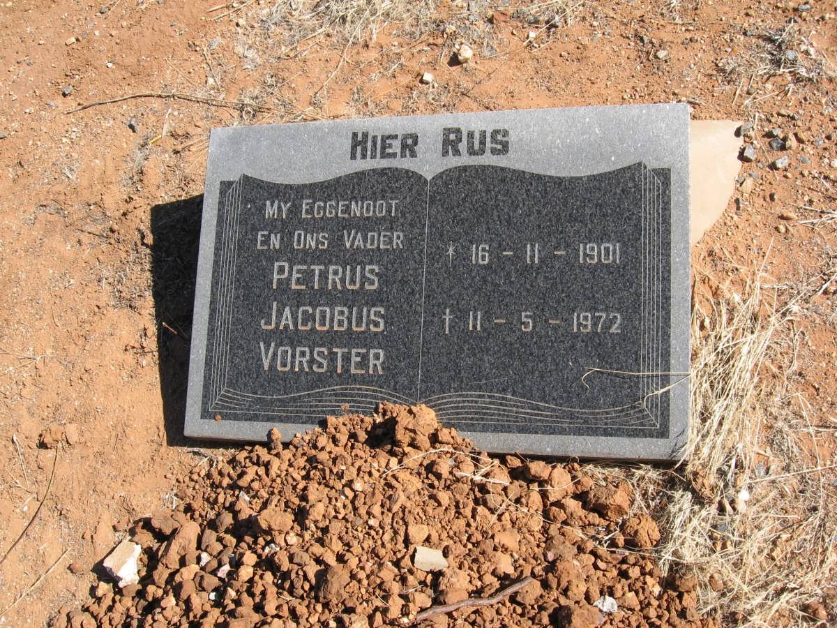 VORSTER Petrus Jacobus 1901-1972