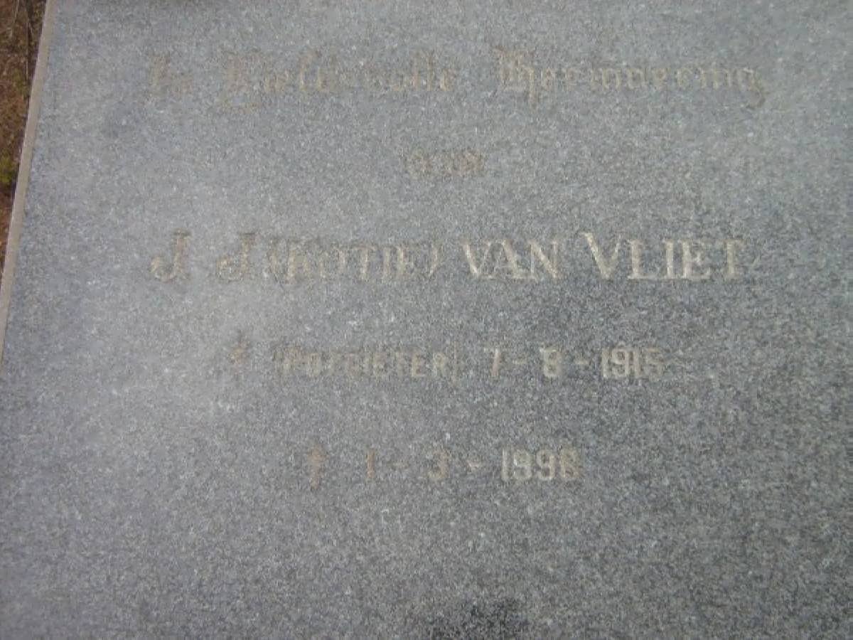VLIET J.J., van nee POTGIETER 1915-1996