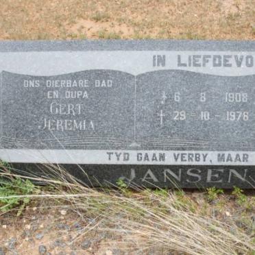 VUUREN Gert Jeremia, Jansen van 1908-1976 &amp; Isabella Cornelia Petronella KRUGER 1914-1976