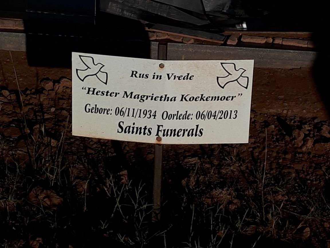 KOEKEMOER Hester Magrietha 1934-2013