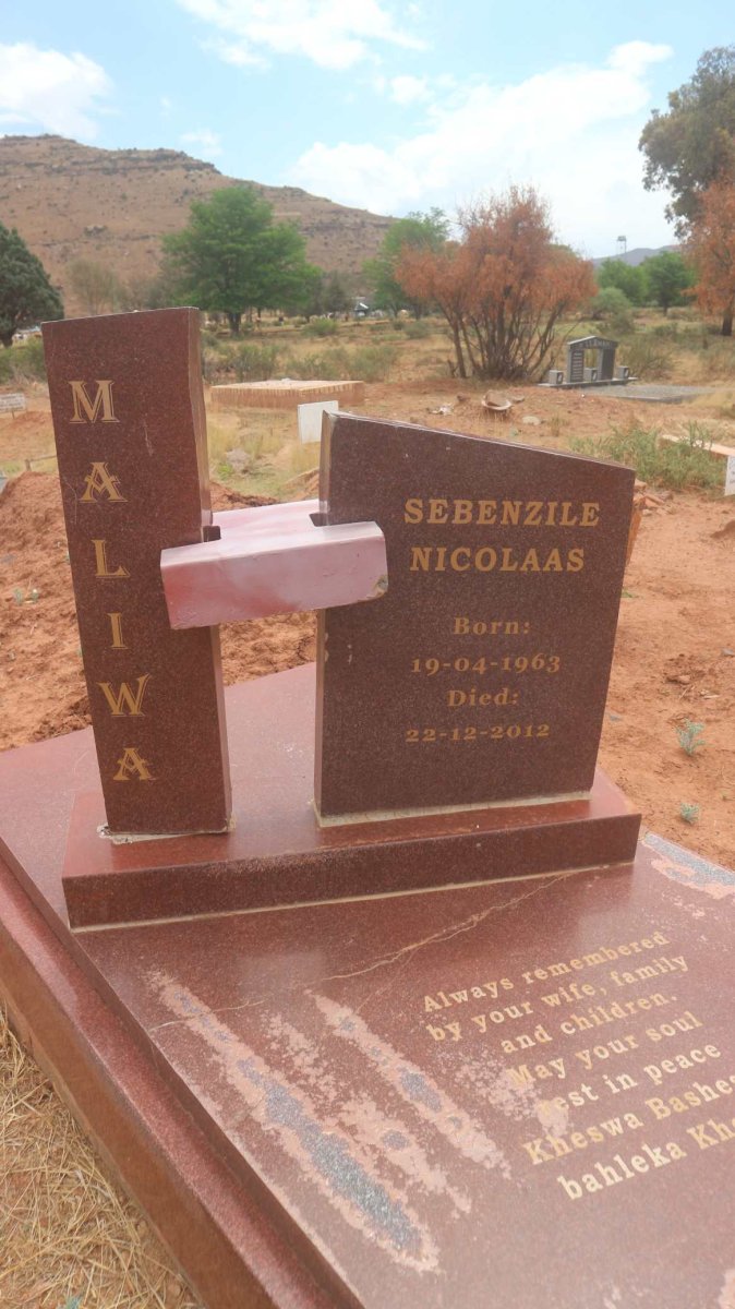 MALIWA Sebenzile Nicolaas 1963-2012