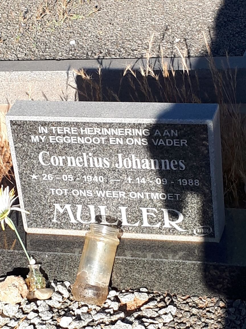 MULLER Cornelius Johannes 1940-1988