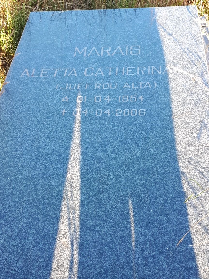 MARAIS Aletta Catherina 1954-2006
