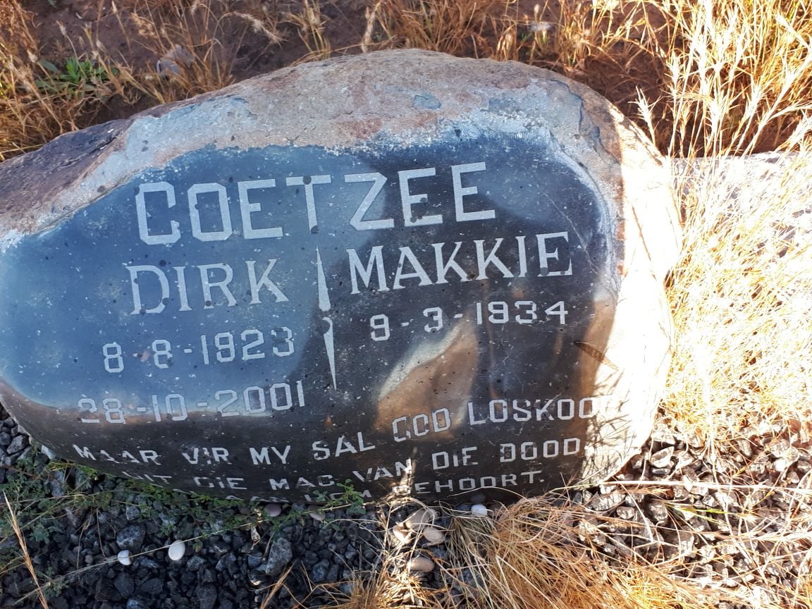 COETZEE Dirk 1923-2001 &amp; Makkie 1934-