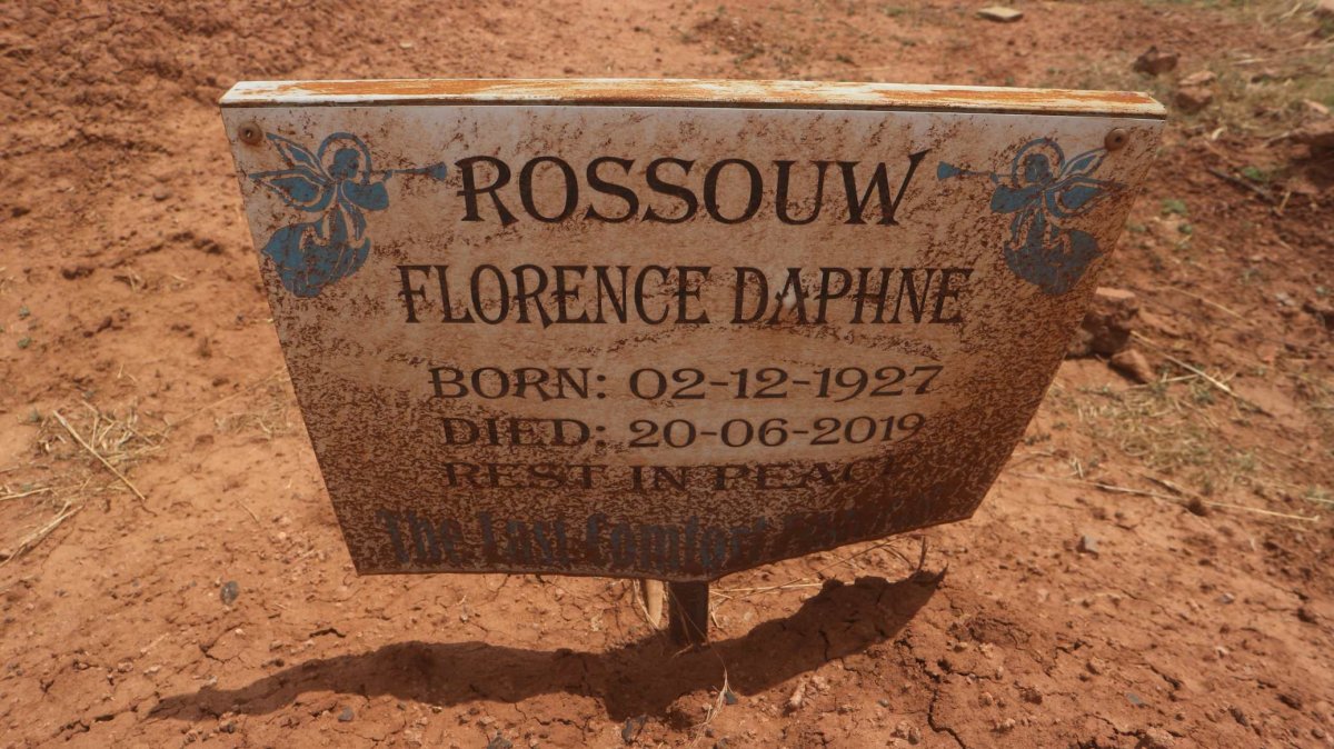 ROSSOUW Florence Daphne 1927-2019