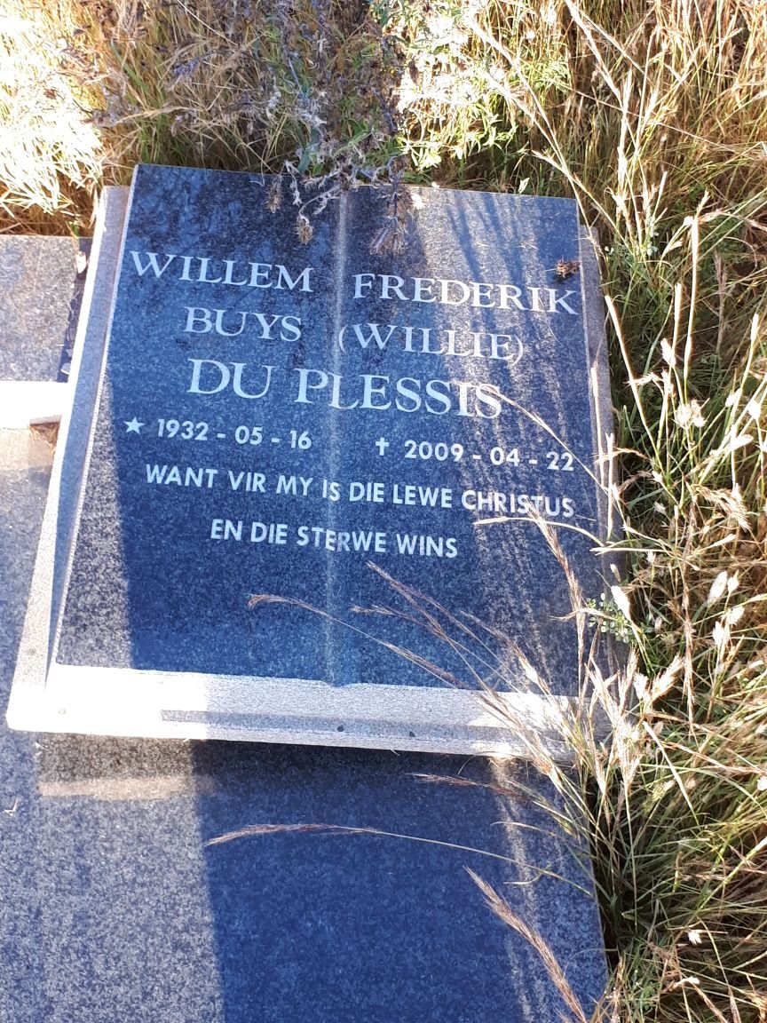 PLESSIS Willem Frederik Buys, du 1932-2009